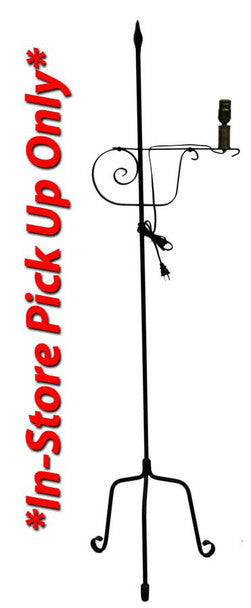 Amish Made Iron - Tall Lamp with flame top