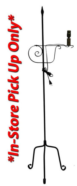 Amish Made Iron - Tall Lamp with flame top