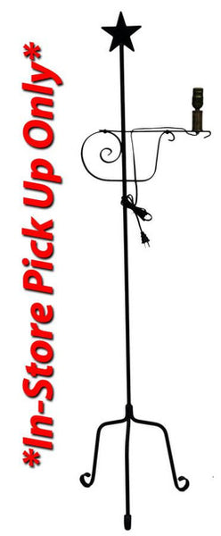 Amish Made Iron - Tall Lamp with Star