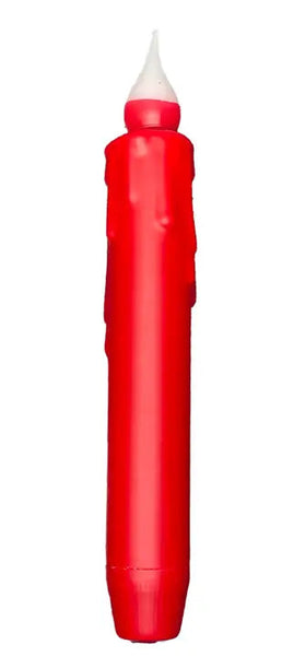 Red Led Battery Operated Timer Taper Candle - 7"