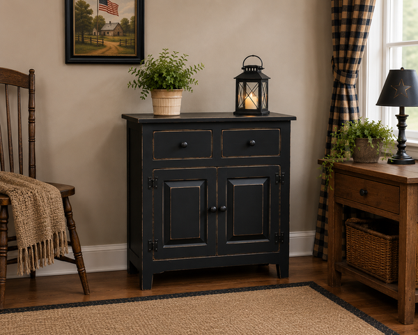 Microwave Cabinet - Black