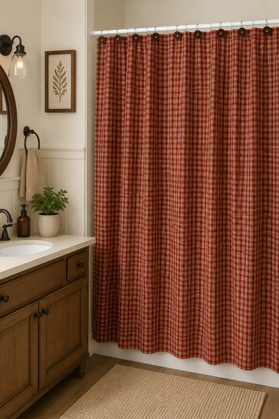 Sturbridge Shower Curtain - Wine