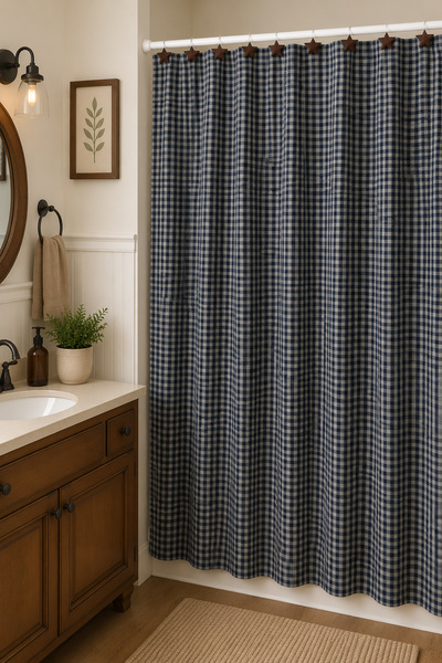 Sturbridge Shower Curtain - Navy