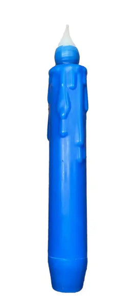 Royal Blue Led Battery Operated Timer Taper Candle - 7"