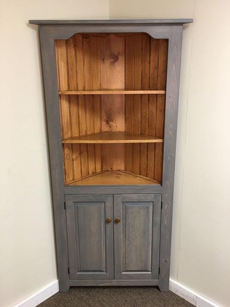 Corner Cabinet-CT25 - Pewter with Honey Leaf