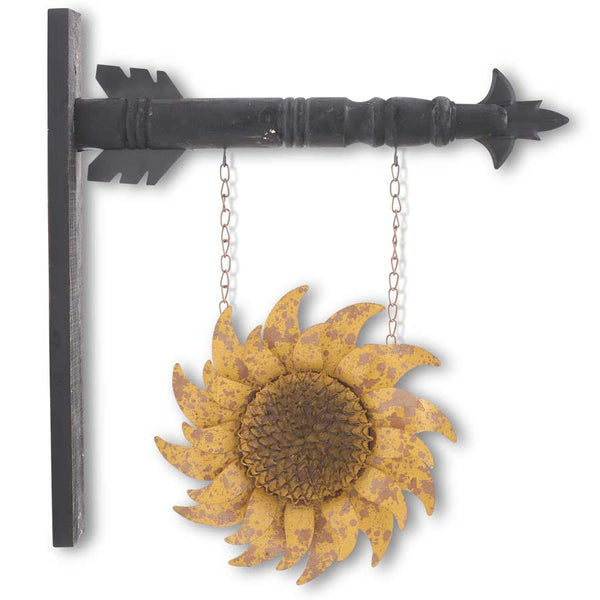 Distressed Golden Yellow Metal Sunflower Arrow Replacement