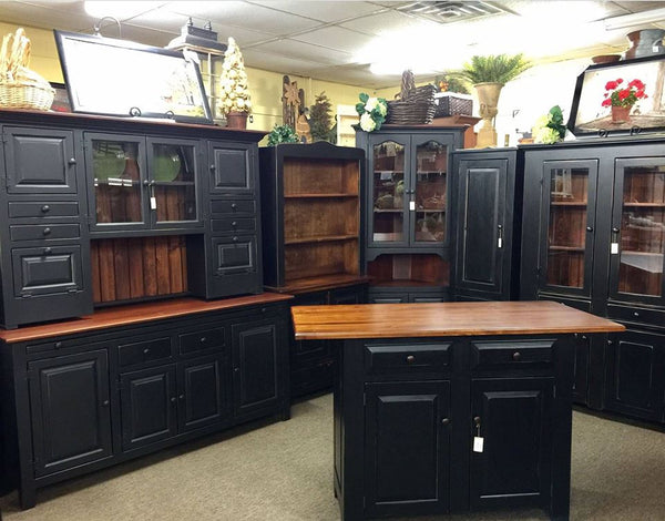 Amish Island - Standard Base with Raised Panel Doors & Large Top