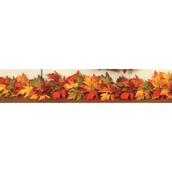 6'L Mixed Maple Leaf Garland