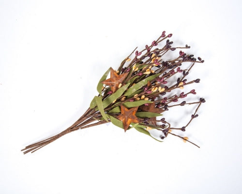 12" Rice Berry Pick With Stars, Mullberry