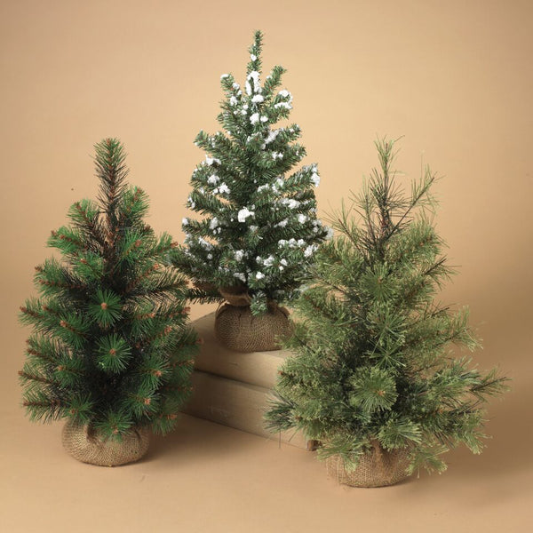 18"H Pine Tree in Burlap Sack