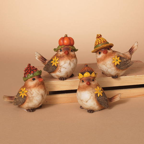 4"L Resin Harvest Bird Figurine