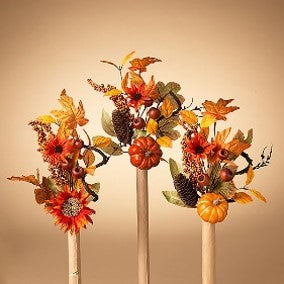 18"H Harvest Pick w/ Berry Acorns & Pumpkin