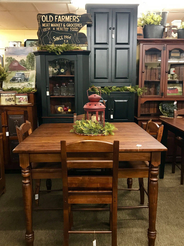 Table-48" x 48" Pub with Turned Legs