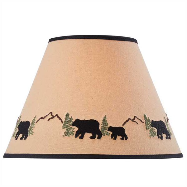 Black Bear Embroidered Shade