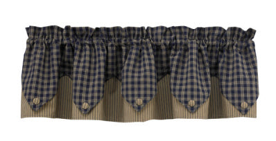 Sturbridge Lined Point Valance - Navy