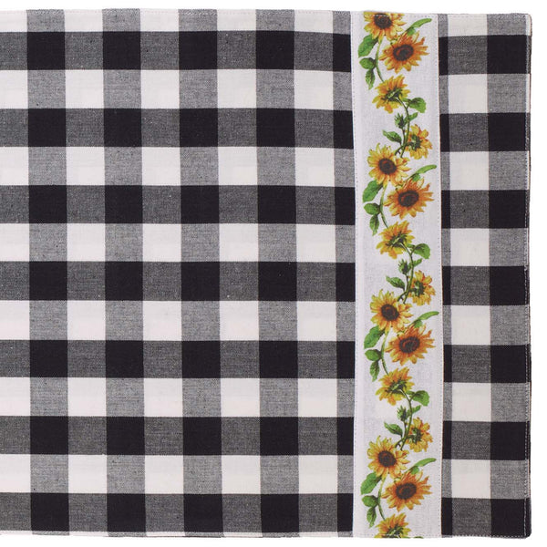 Sunflower Check Table Runner