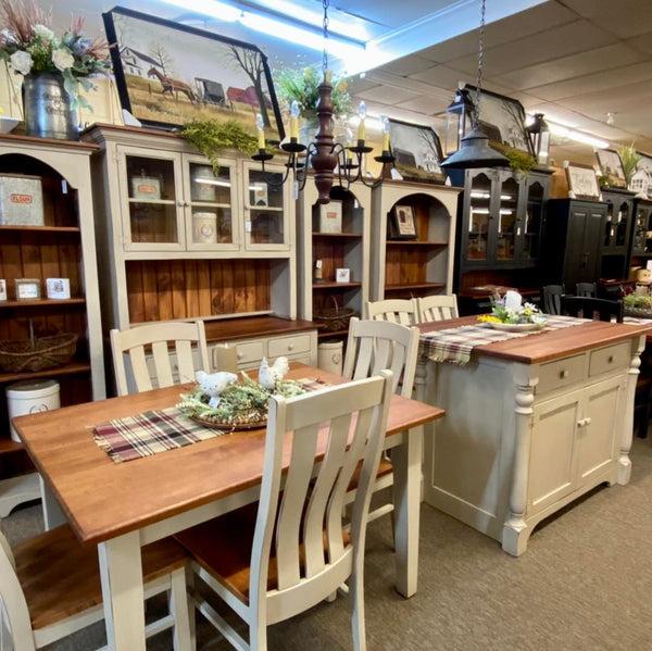 Furniture Collection: Dining Table, Island, Hutch & Bookcases