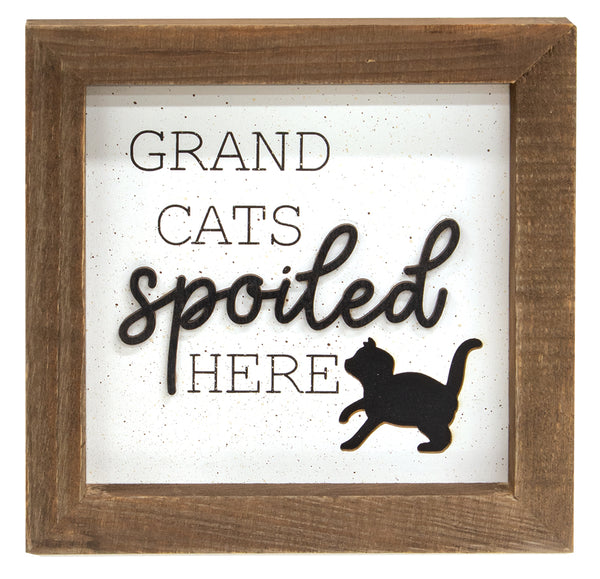 Grand Cats Spoiled Here Shadowbox Frame