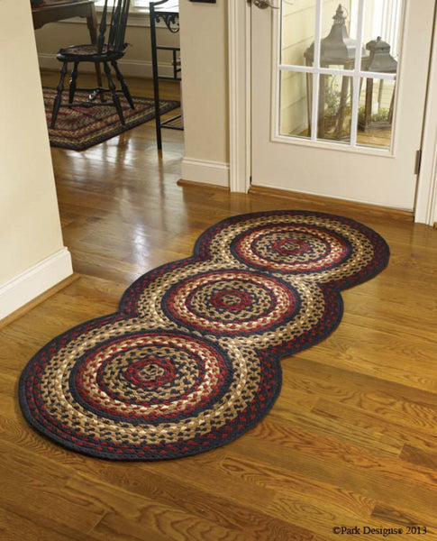 Folk Art 30" x 72" Braided Rug Runner