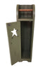 Toilet Paper Cabinet-Green with Star Cutout Door