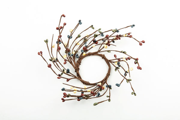 2.5" Candle Ring Burnt Red, Black, Butter, Green