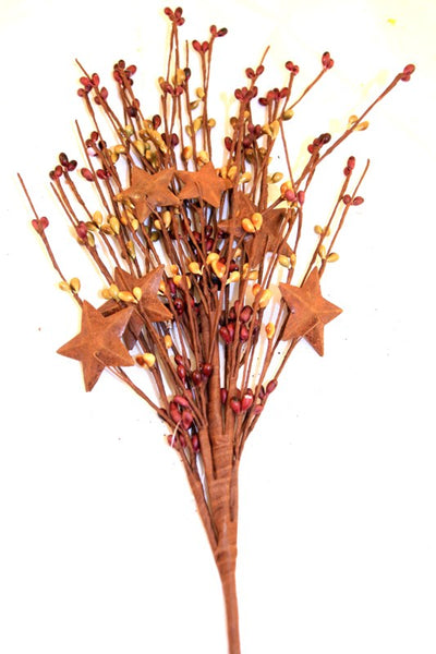 16" Berry Pick with Stars Green, Burgundy, Multi