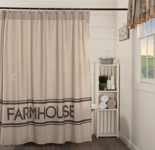 Sawyer Mill Charcoal Farmhouse Shower Curtain