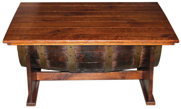 Half Barrel Lift Top Coffee Table