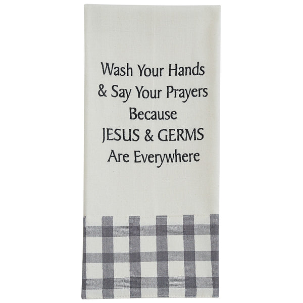 Jesus and Germs Hand Towel
