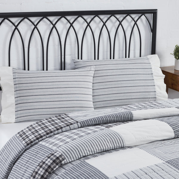 Sawyer Mill Black Ruffled Pillow Case Set