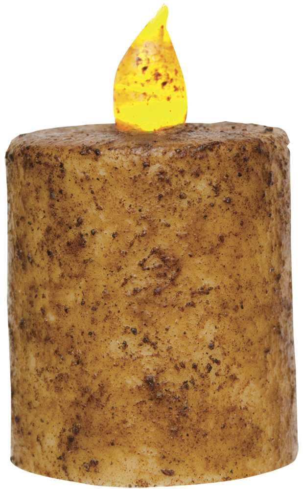 Burnt Ivory Timer Pillar - 2.5'' x 2.5''