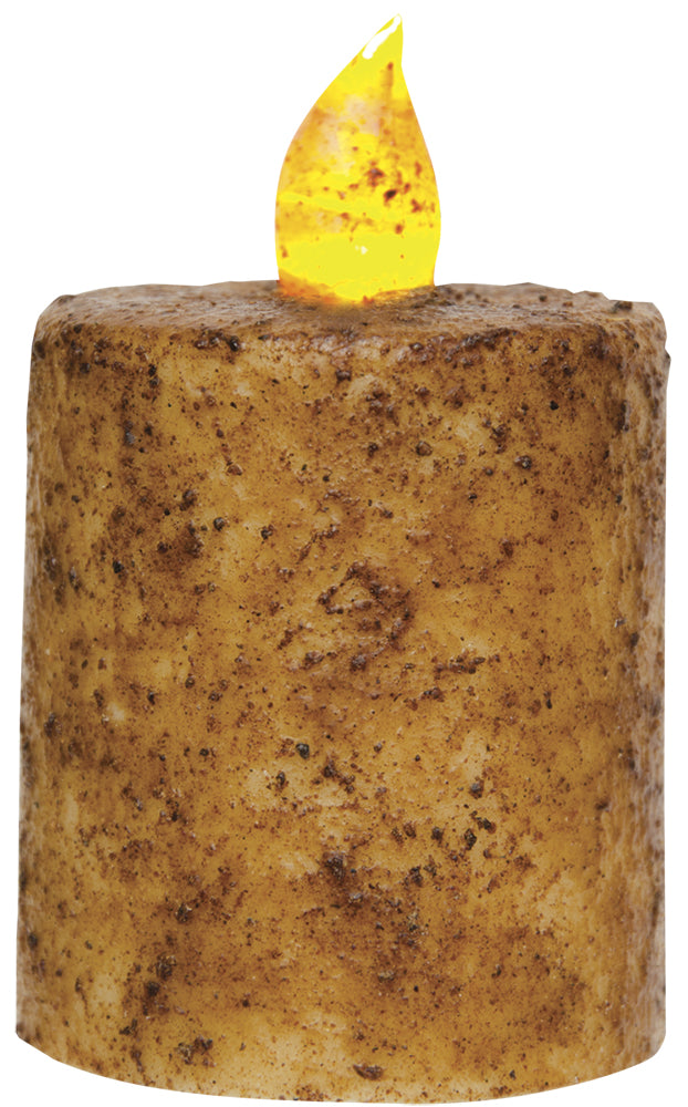 Burnt Ivory Timer Pillar - 2.5'' x 3''