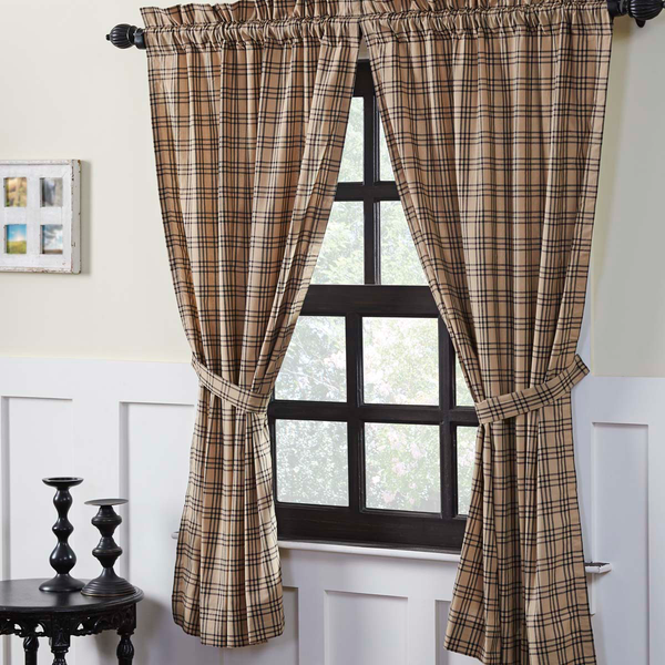 Sawyer Mill Charcoal Plaid Panel Curtain Set