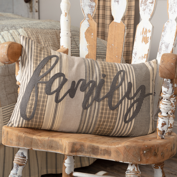 Sawyer Mill Charcoal Family Pillow