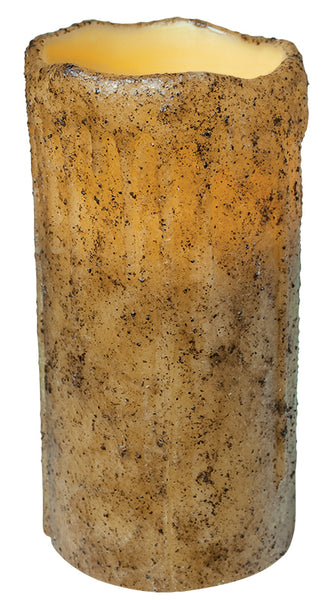 Burnt Ivory Timer Drip Pillar - 3" X 7"