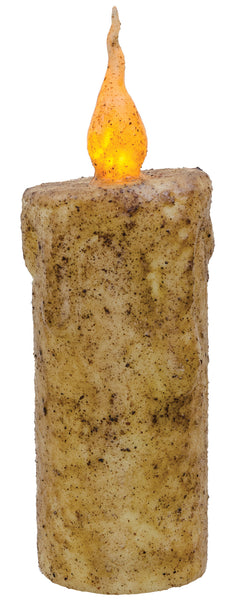 Twisted Flame Pillar-Ivory 6.5"