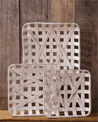 Tobacco Baskets - Antiqued Square