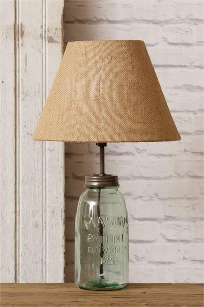 Mason Jar Lamp - Green