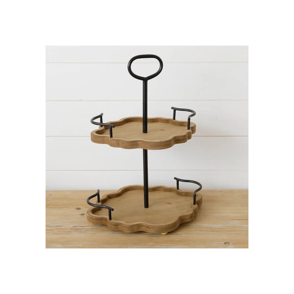 Two Tiered Tray - Arabesque