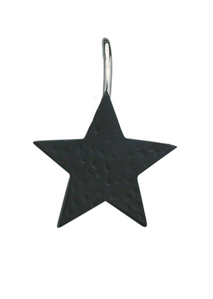 Star Shower Curtain Hooks - Black
