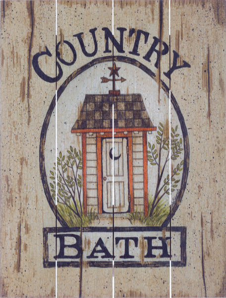 Country Bath Outhouse Pallet Art