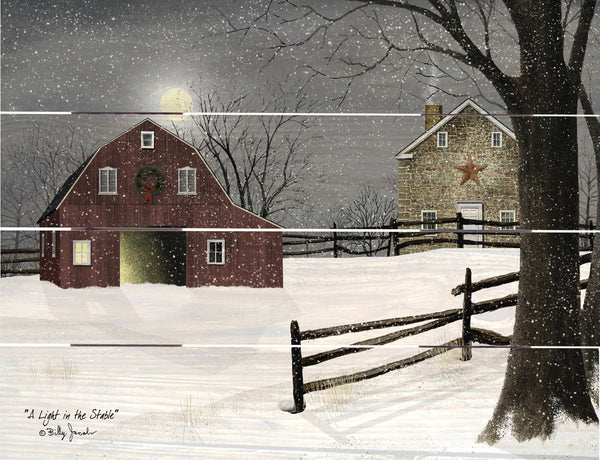 A Light in the Stable Pallet Art