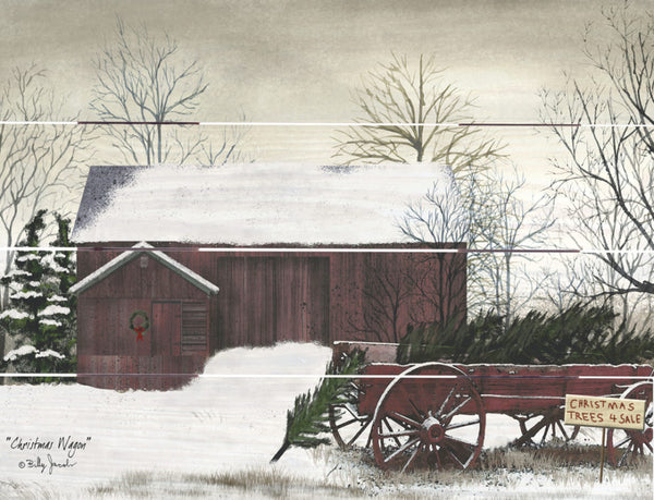 Christmas Wagon Pallet Art