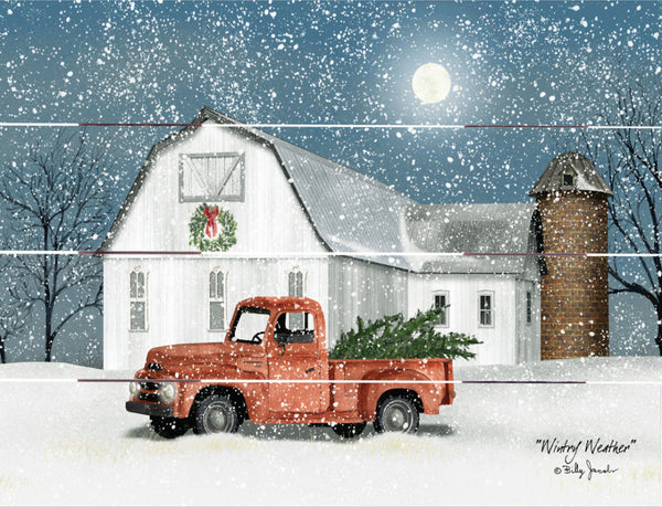 Wintry Weather Pallet Art