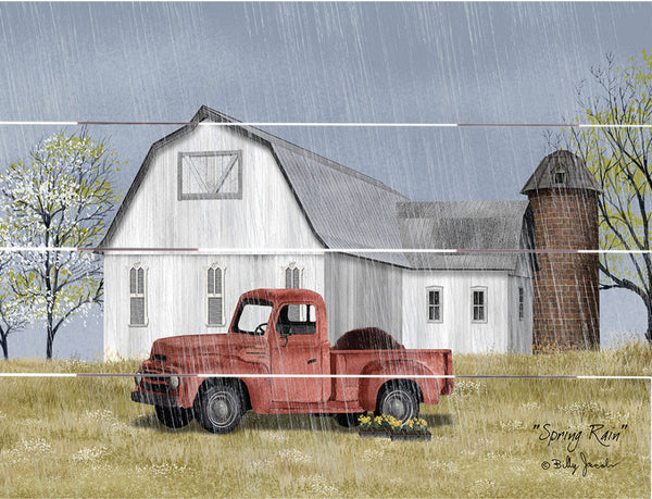 Spring Rain Pallet Art