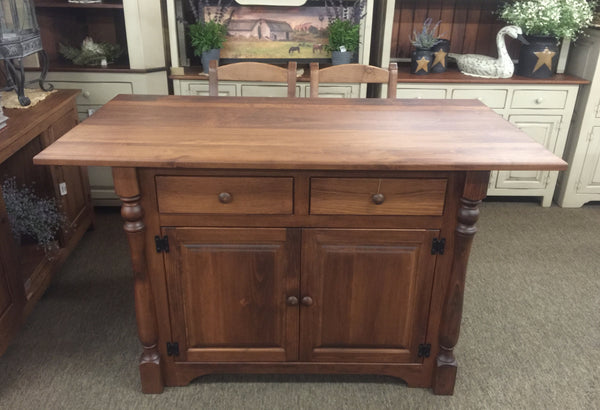 Amish Island - Standard Base with Turned Legs & Large Top
