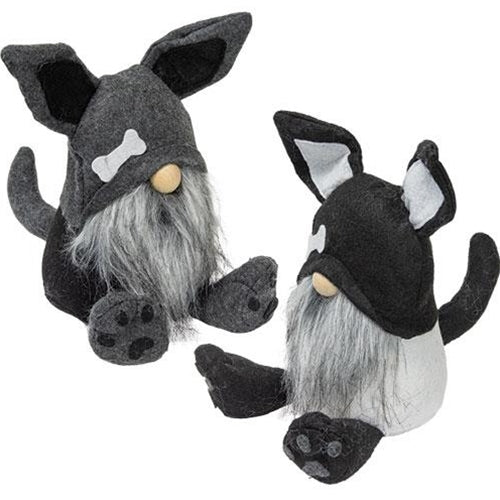 Dog Gnome Black & Gray