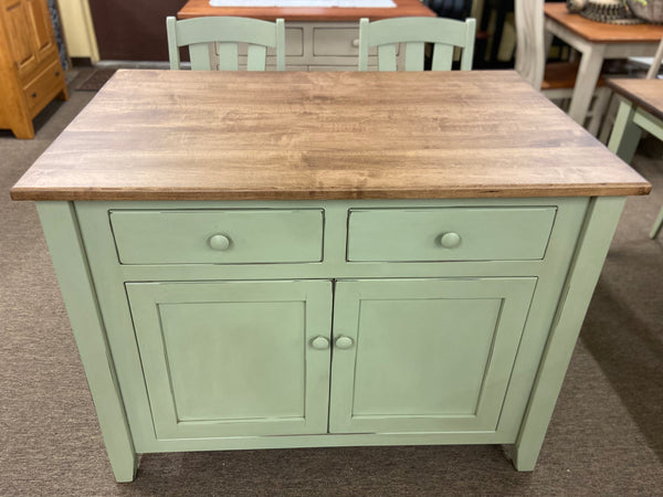 ALL MAPLE Amish Island 3 PIECE SET 60