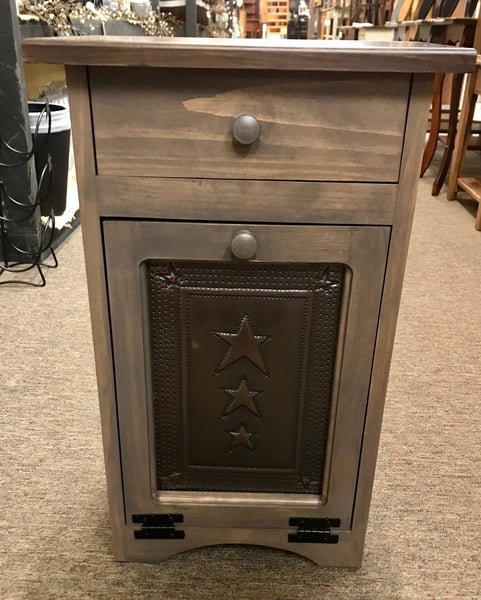 Small Trash Bin-Pewter Kona with Copper Star Insert