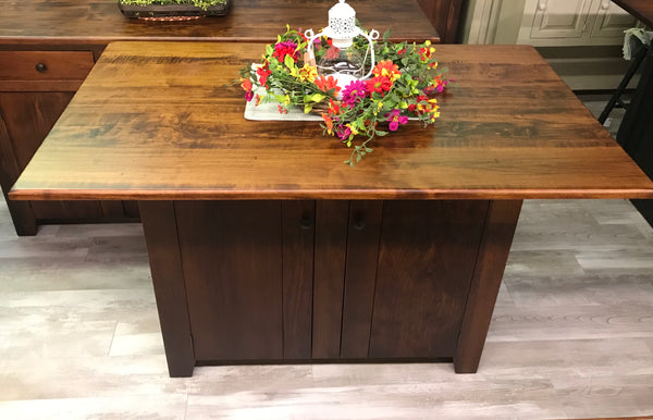 Amish Island - Standard Base with No Drawers & X-Large Top